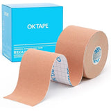 OK Tape Original Kinesiology Tape Regular 2in x 16.4ft Sweatproof Beige