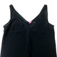 Black Lace Trim V Neck Camisole Top Women's Sleeveless Elegant XS