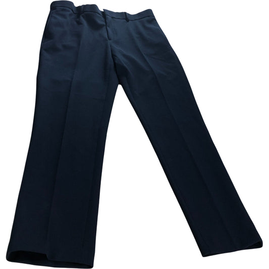 River Island 34R Men's Smart Textured Trousers Navy Blue