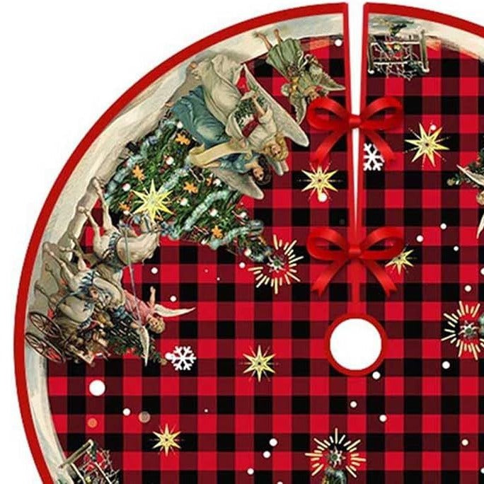 Festive Red Christmas Tree Skirt 122cm