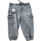 River Island Baby Cargo Pants 100 Cotton Grey Casual Trousers 12-18 Months