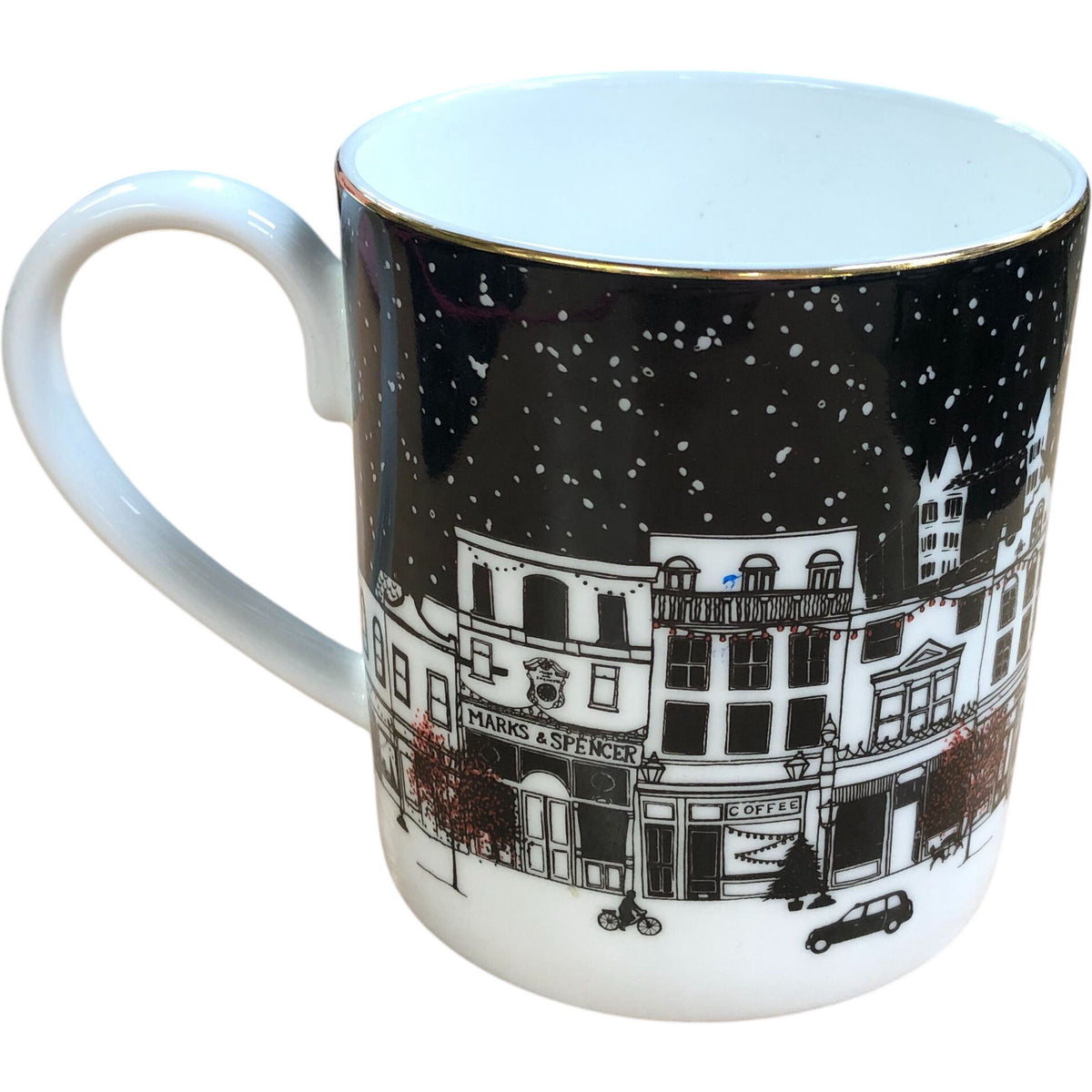 Fine Bone China Townhouse Christmas Mug