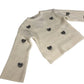 River Island Set Sweater With Heart Detailing And Black Faux Leather Shorts