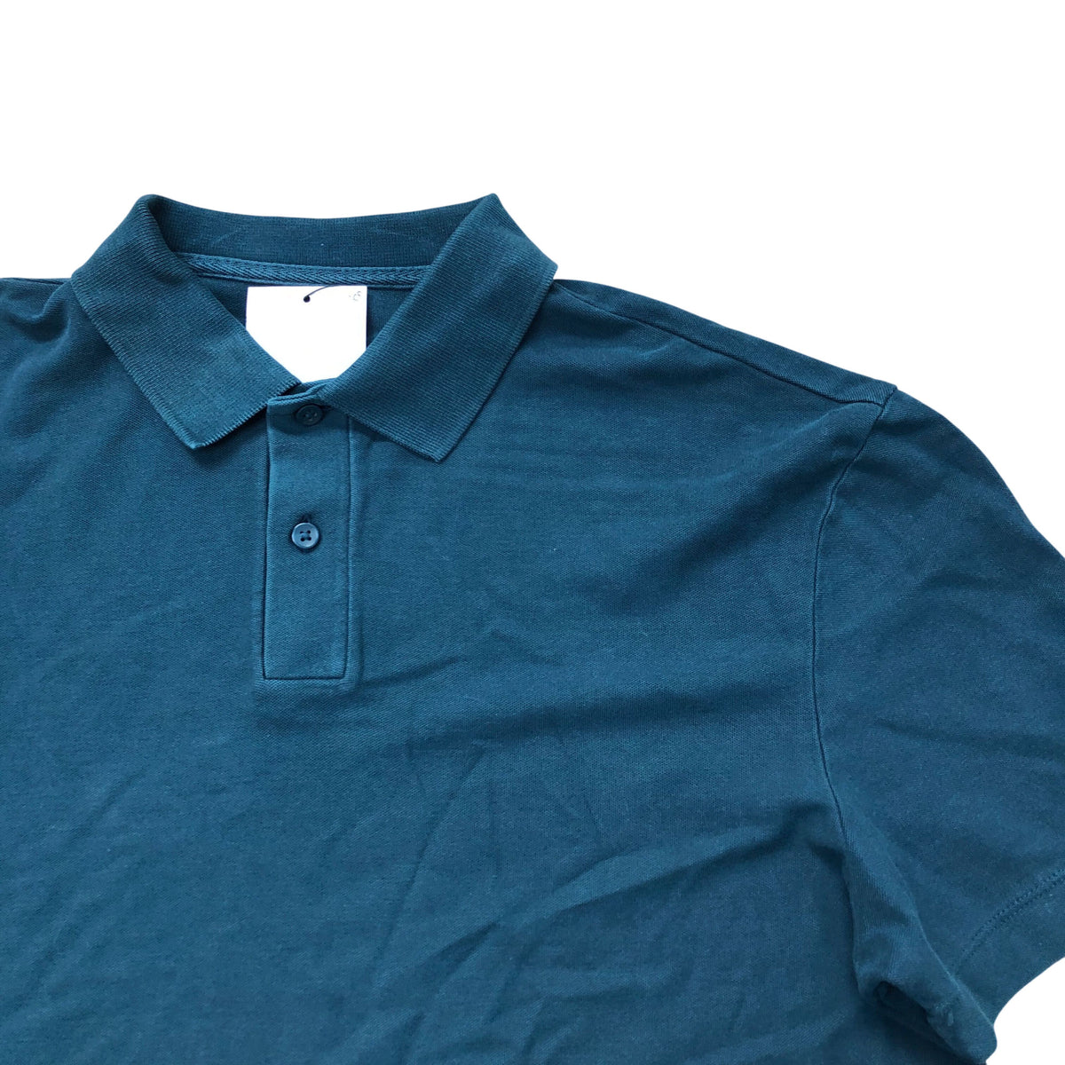 Dark Green Relaxed Fit Cotton Polo Shirt Size M