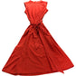 Orange High Neck Midi Dress - Size 20