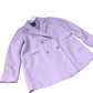 Double Breasted Blazer UK Size 12Women's Textured Peacoat Pink