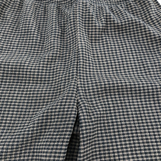 River Island Wide Leg Trousers UK12 Women's Check Print Stretchy Comfortable Fit