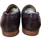 Base London Kennedy Washed Loafers UK9 Men's Dark Burgundy Leather Slip On Shoes