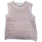 River Island Pink Crochet Knit Jumper UK7-8 Years Girls Sleeveless Top