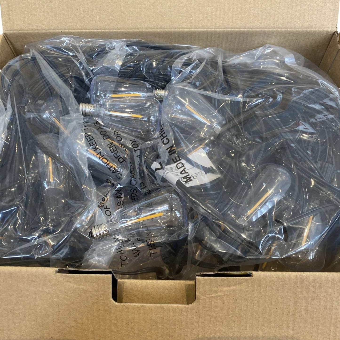 FGRYB ST38 String Lights 100FT 50 Bulbs 3 Spare Waterproof Garden Lighting