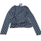 River Island Long Sleeve Top Size 10 Women's Brown Check Pattern Style