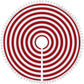 Pom Pom Edged Red & White Striped Christmas Tree Skirt