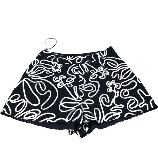 River Island Black White Abstract Print Women's Shorts Size 12