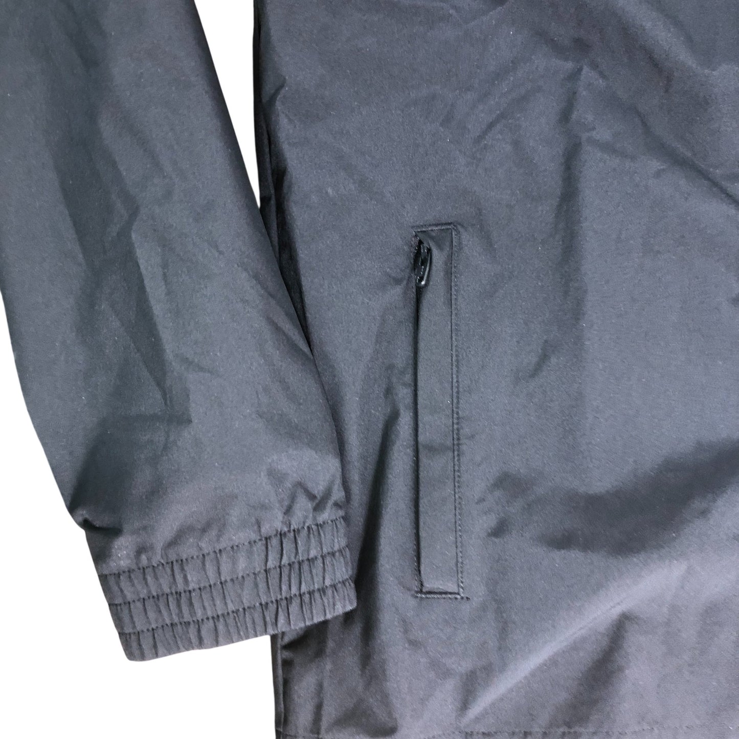 Adidas Boys Black Jacket Size 13-14 Years Waterproof Zipped Hooded