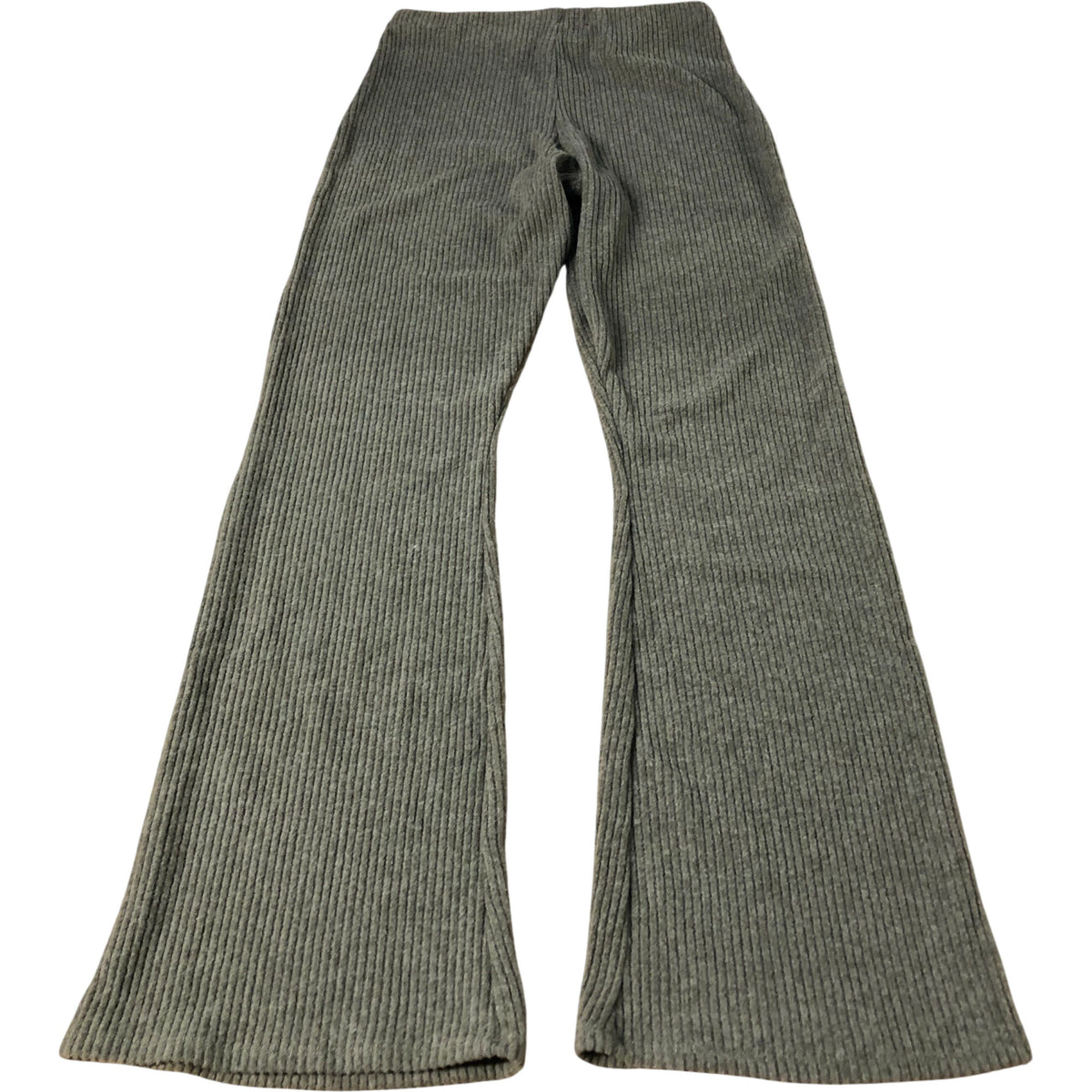 River Island  Flared Trousers Women's Olive Green Striped Stretchy Material