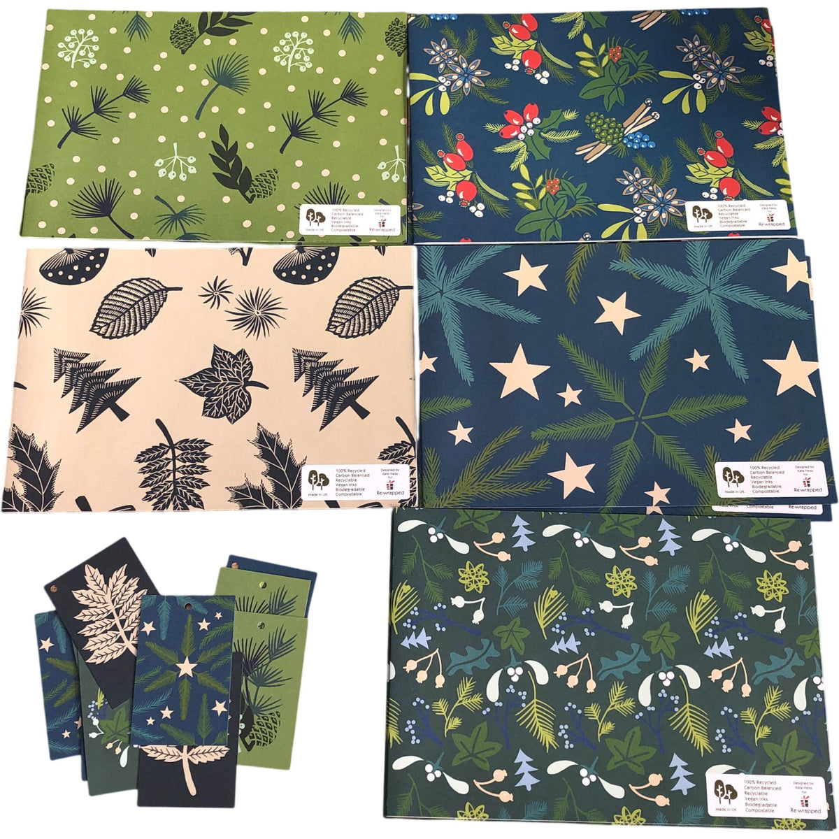Rewrapped Biodegradable Gift Wrapping Paper Set 10 Sheets
