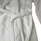 White Waffle Robe Soft 100% Organic Cotton Bathrobe With Belt M