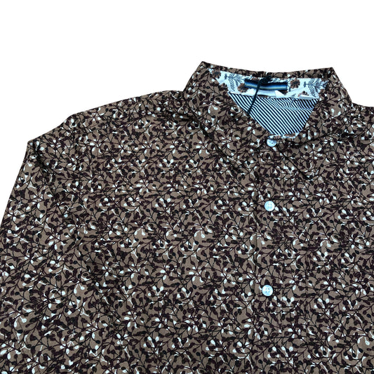 Mini Twig Printed Shirt Brown Floral