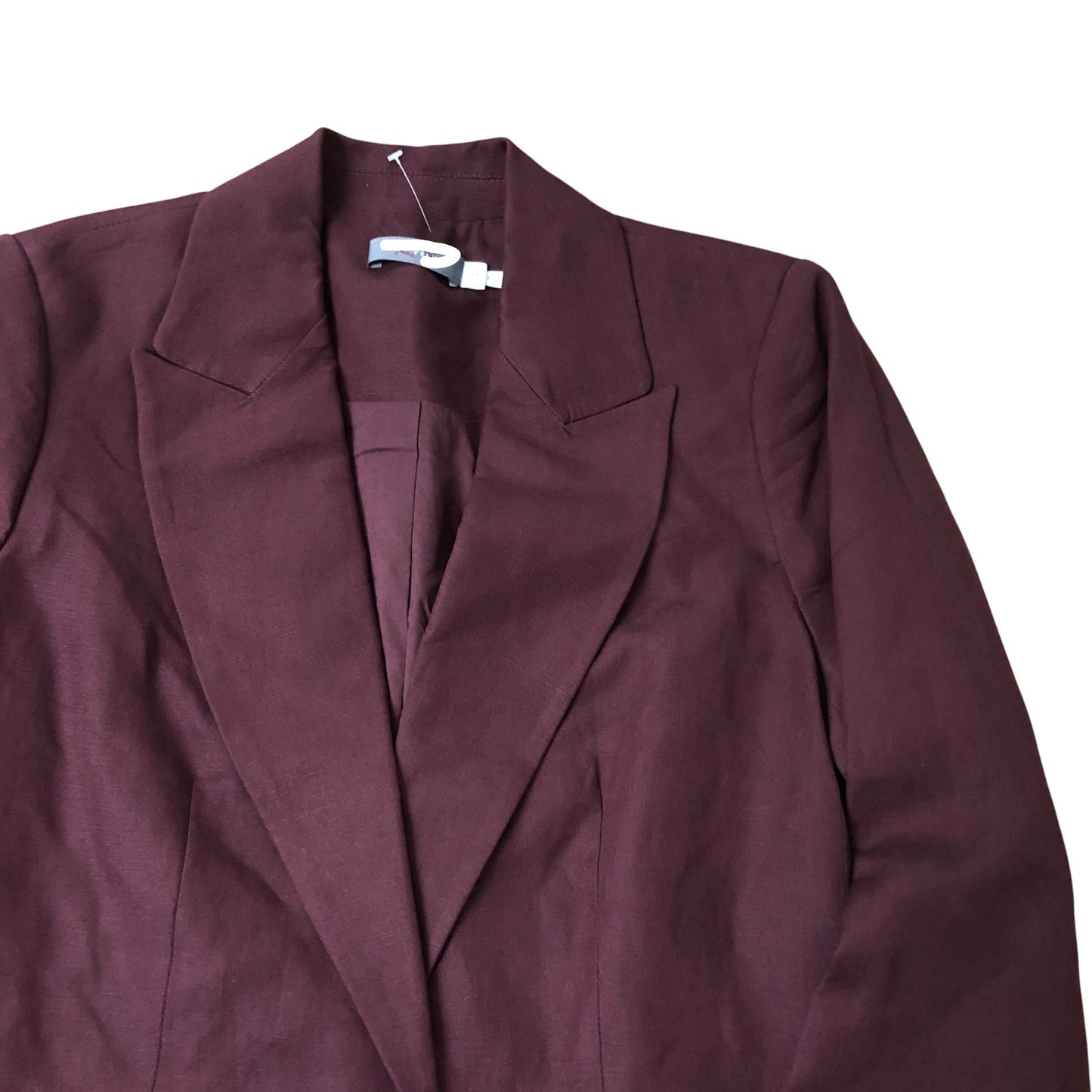 Women's Burgundy Smart Blazer Jacket Stylish Design Size XL