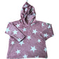 Indi Star Hoodie 3-4 Years Unisex Kids Pink Stars Warm Fleece Hoodie
