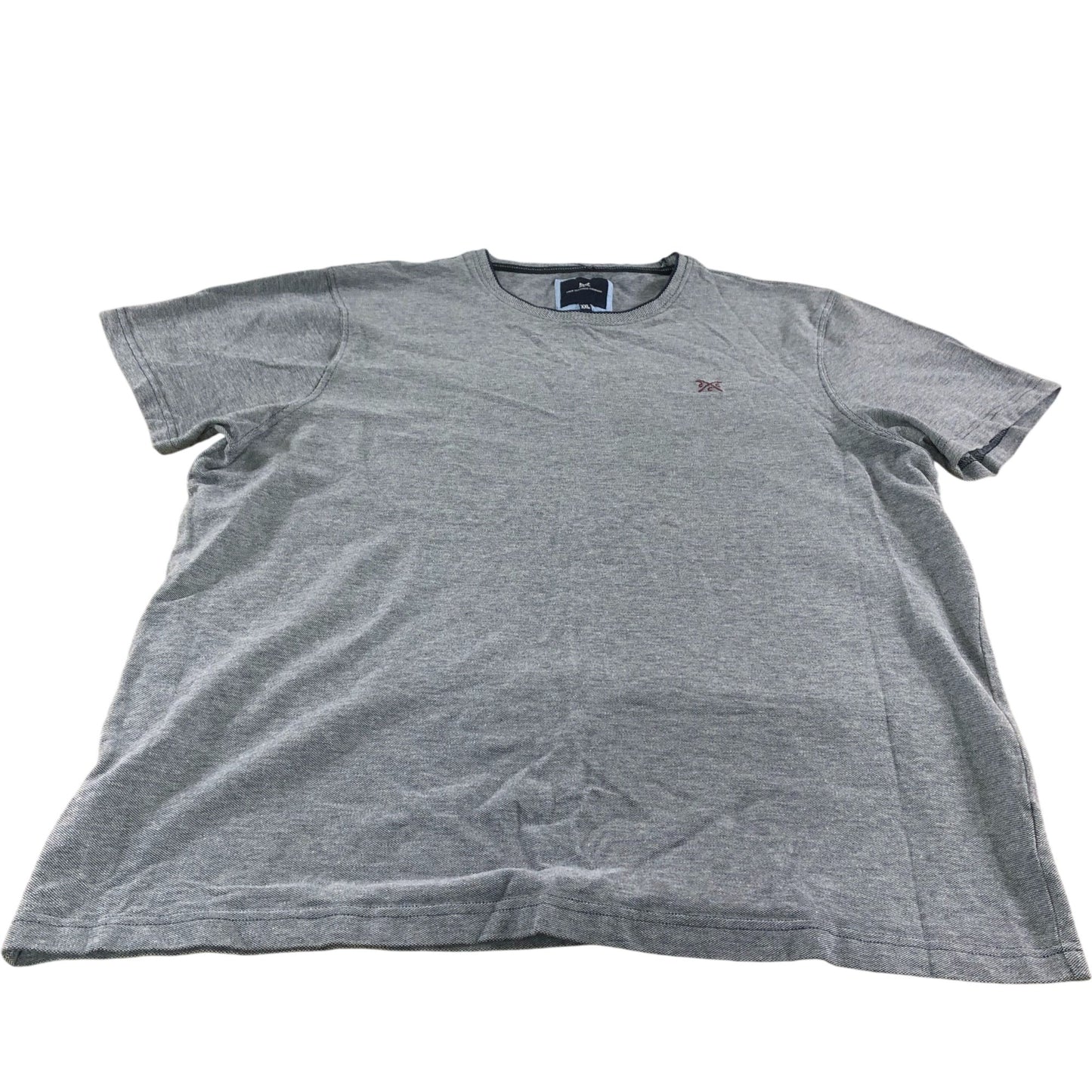 Crew Clothing Company T-Shirt XXL Men's Grey Cotton Short Sleeve Casual