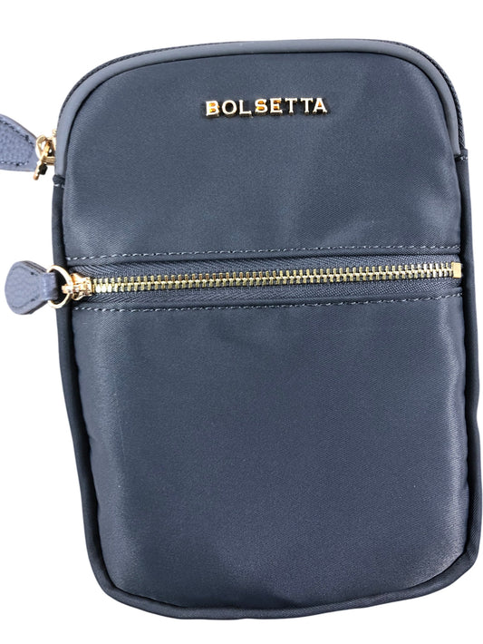 Bolsetta Crossbody Handbag Women's Stylish Zip Top Grey Pouch Bag