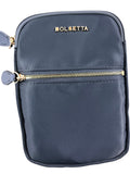 Bolsetta Crossbody Handbag Women's Stylish Zip Top Grey Pouch Bag