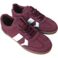Kids Burgundy Faux Suede Trainers UK3
