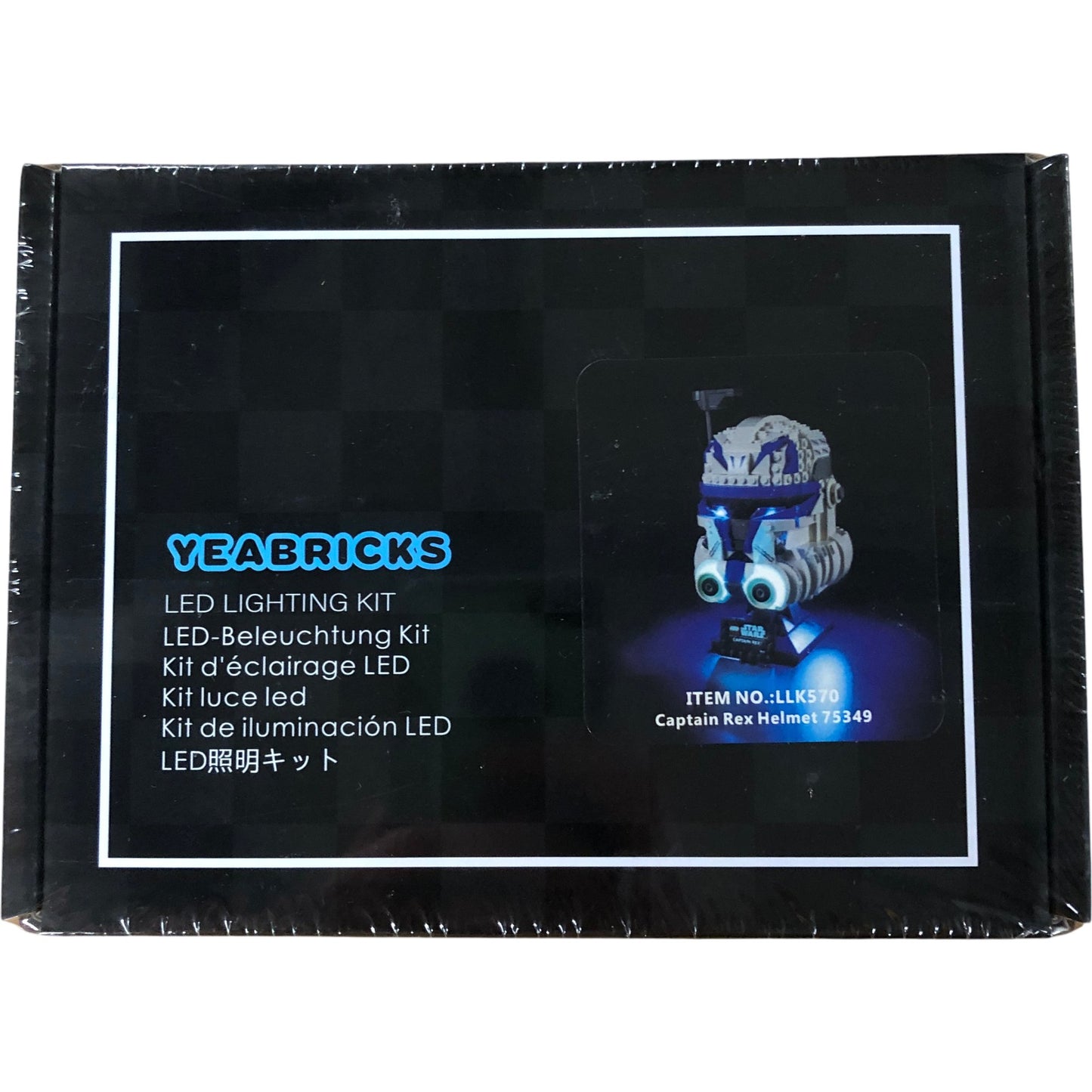 YEABRICKS LED Lighting Kit for Captain Rex Helmet 75349 Star Wars Set