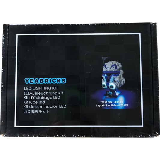 YEABRICKS LED Lighting Kit for Captain Rex Helmet 75349 Star Wars Set