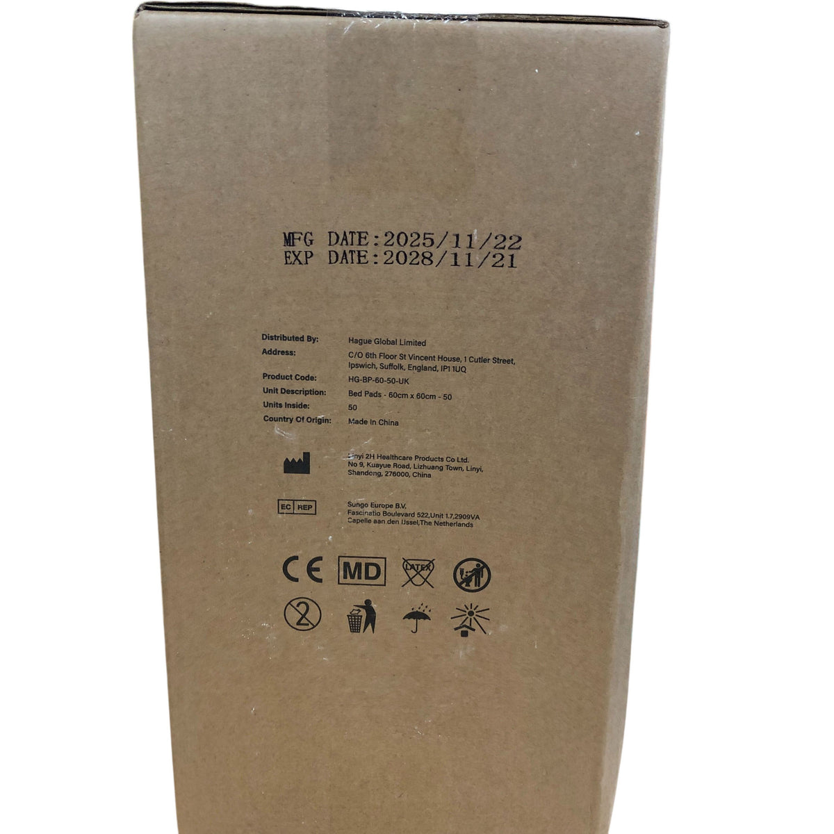 Pulp Bed Pads Super 60cm x 60cm 50 Pack Disposable Incontinence Aids