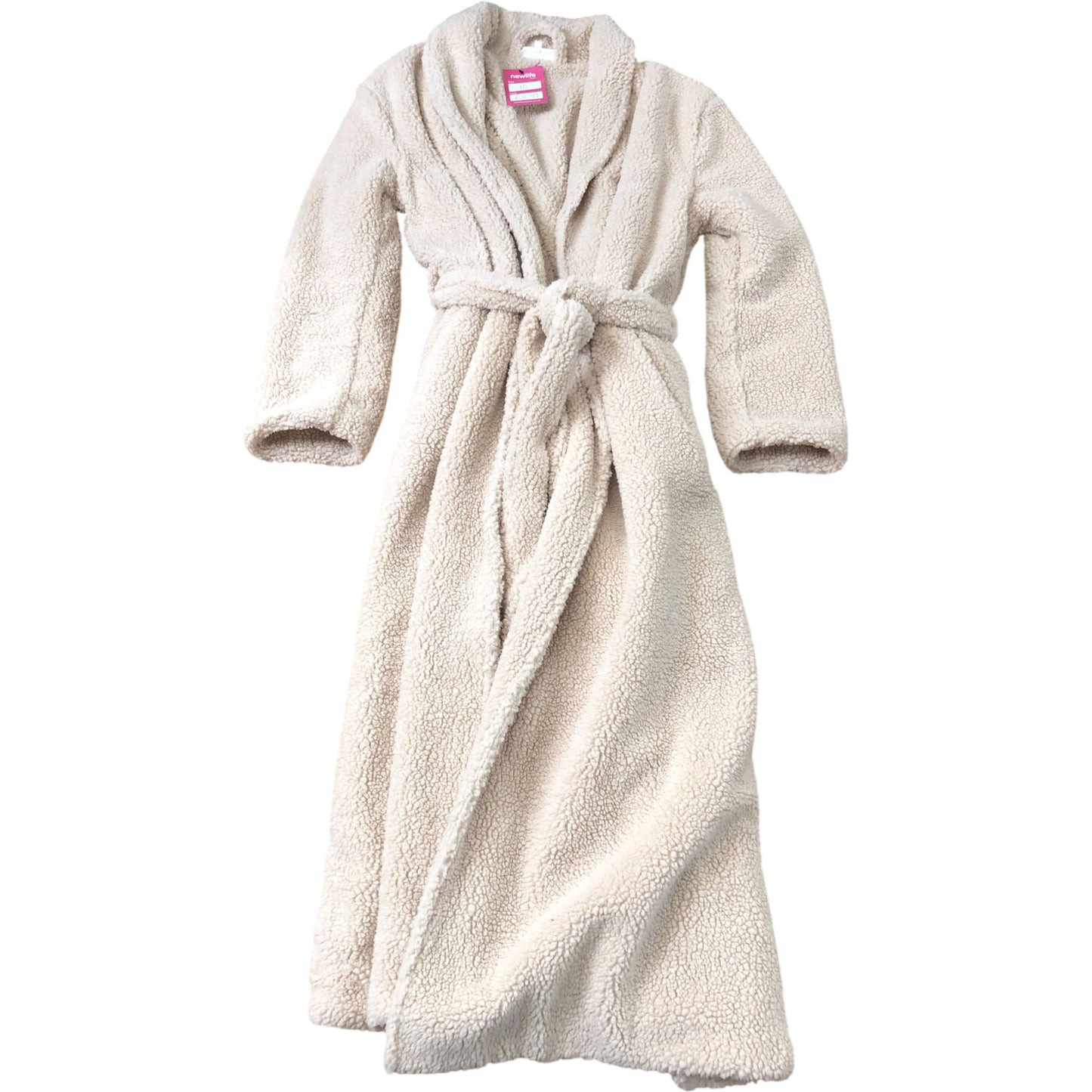 The White Company Beige Robe Size 12 Soft Plush Fabric Cosy Warm Loungewear