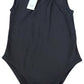 River Island Women's Black Ribbed Bodysuit 7-8 Years  Sleeveless Knot Detail