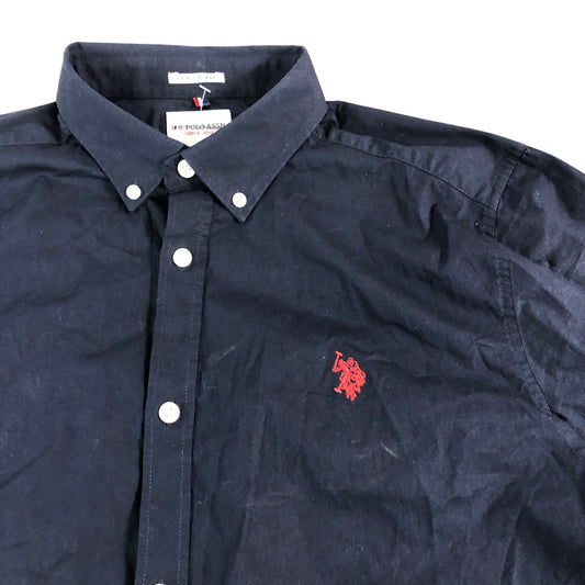 U.S. Polo Assn Classic Fit Shirt Men's Dark Sapphire Navy Button Down Size M