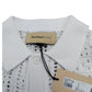 River Island White Polo Shirt UK L Men's Short Sleeve Open Knit