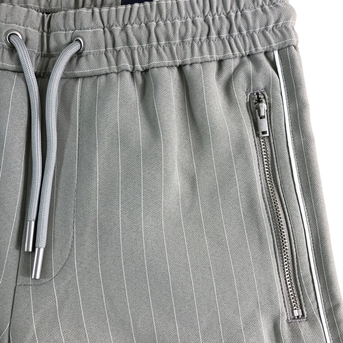 River Island Slim Fit Active Shorts XS Men's Grey Pinstripe Lightweight