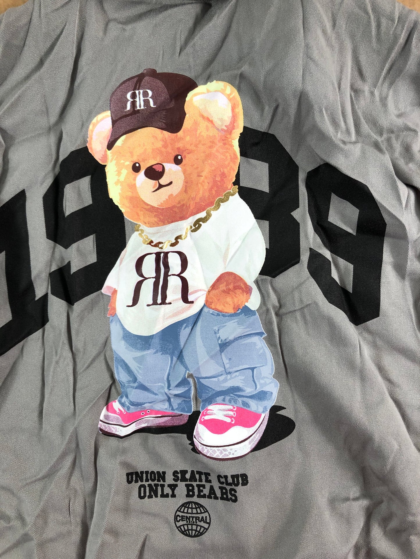 River Island Boys Grey Cartoon Bear Shirt 11-12YRS New with Tags