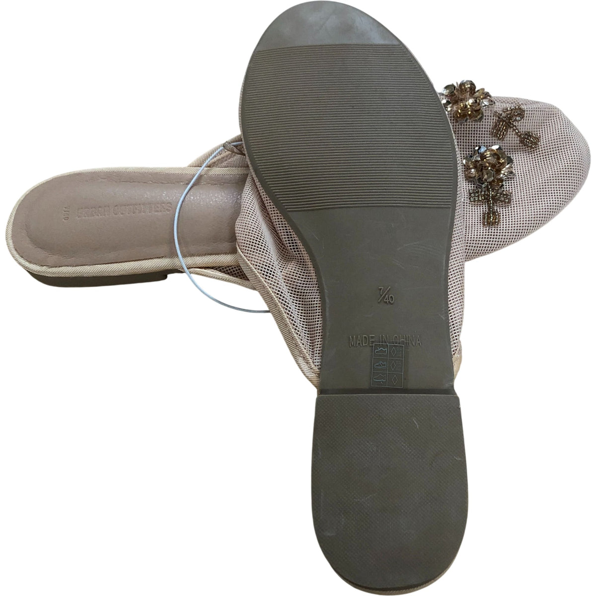 Women's Embellished Mules Floral Slip On Shoes