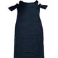 Baukjen Cold Shoulder Dress Size UK12 Women's Black Cotton Blend Knee Length