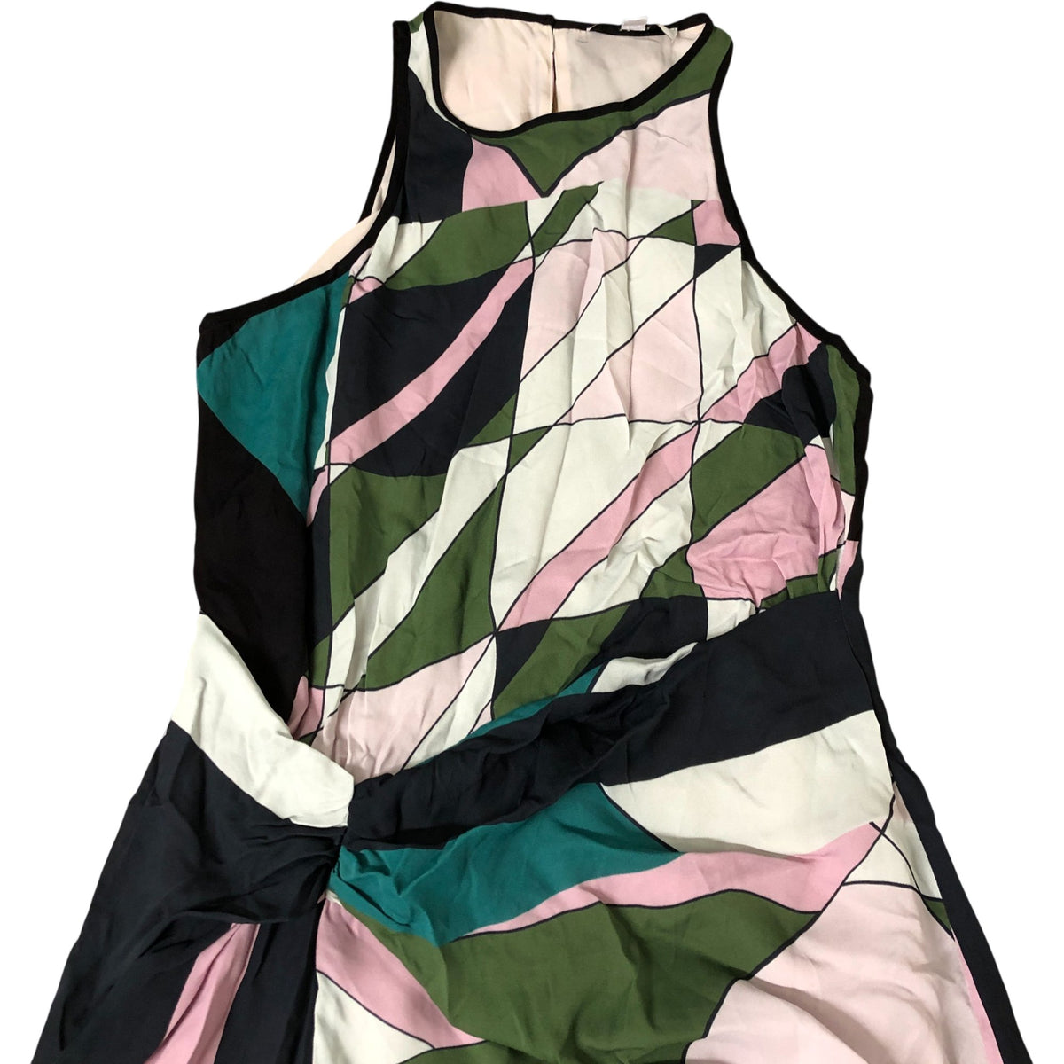 Avia Geometric Print Maxi Dress Multicolour Sleeveless Elegant Size 6