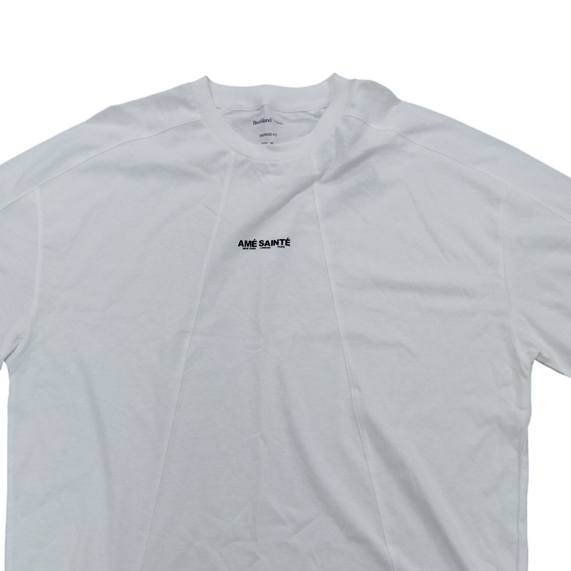 River Island Oversize Fit T-Shirt UKXL Men's White Cotton Graphic Tee