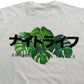 River Island Regular Fit T-Shirt XL Men's White Green Print Tropical Design