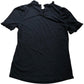 Black Ruffle Sleeve Top Women's Casual Cotton Short Sleeve Size 10