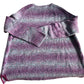 Women's Long Sleeved Sweater UK Size 24 Purple Multi Colour Knit