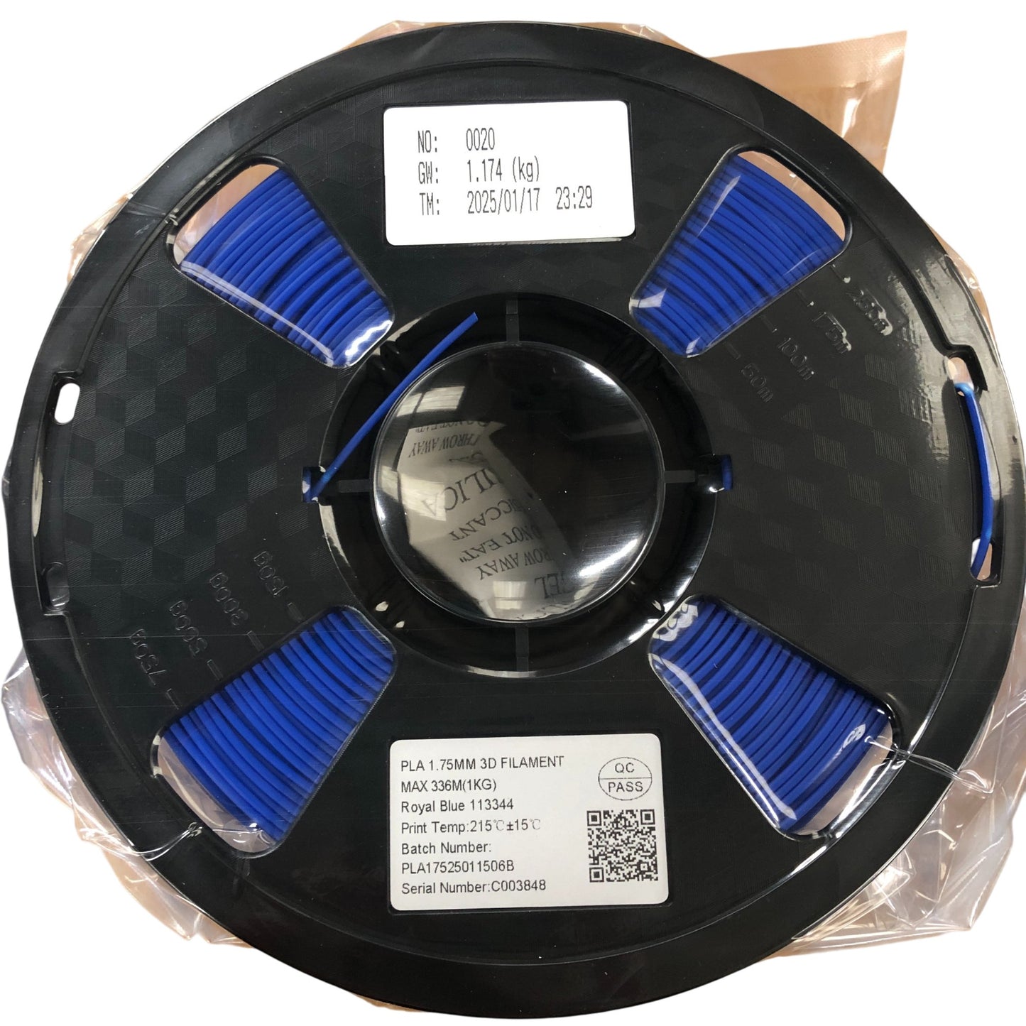 CC3D 3D Printer Filament 1.75MM Royal Blue PLA 1KG High Quality Material