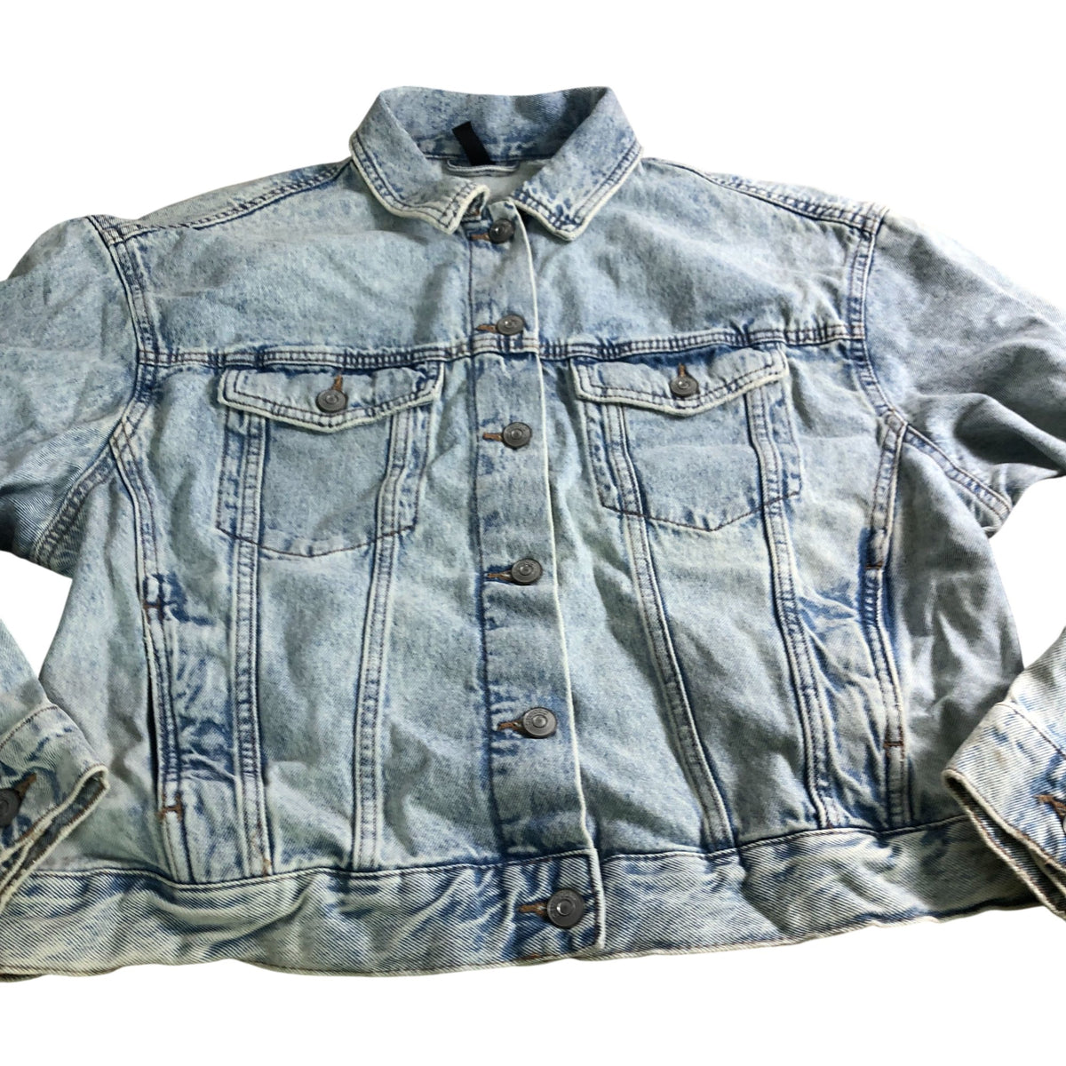 H&M Short Denim Jacket Women's Size Small Light Blue