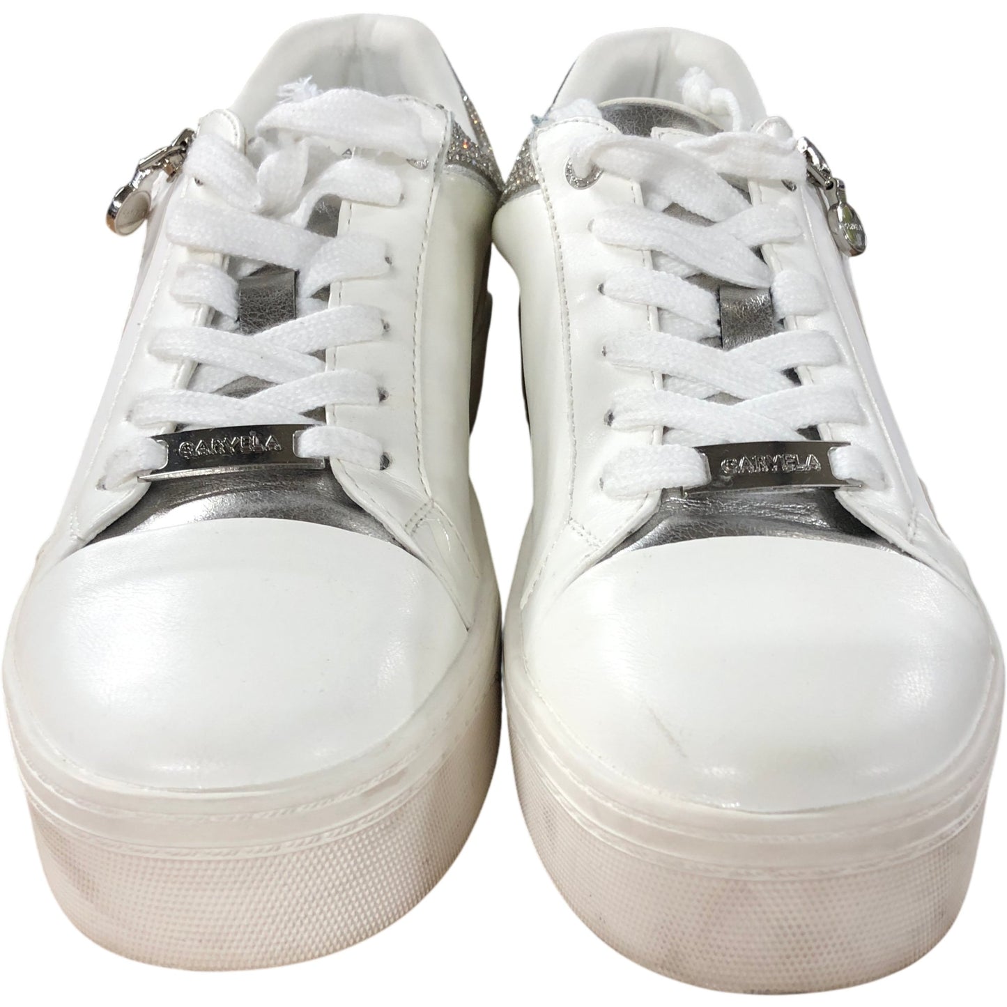 Carvela Silver Detailing Platform Trainers Size UK 6.5 Women's Casual Footwear