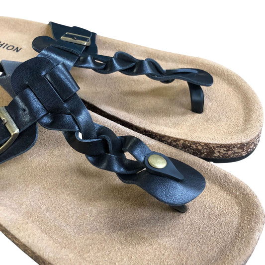 Foinleder Leather & Cork Flip Flops Size 8