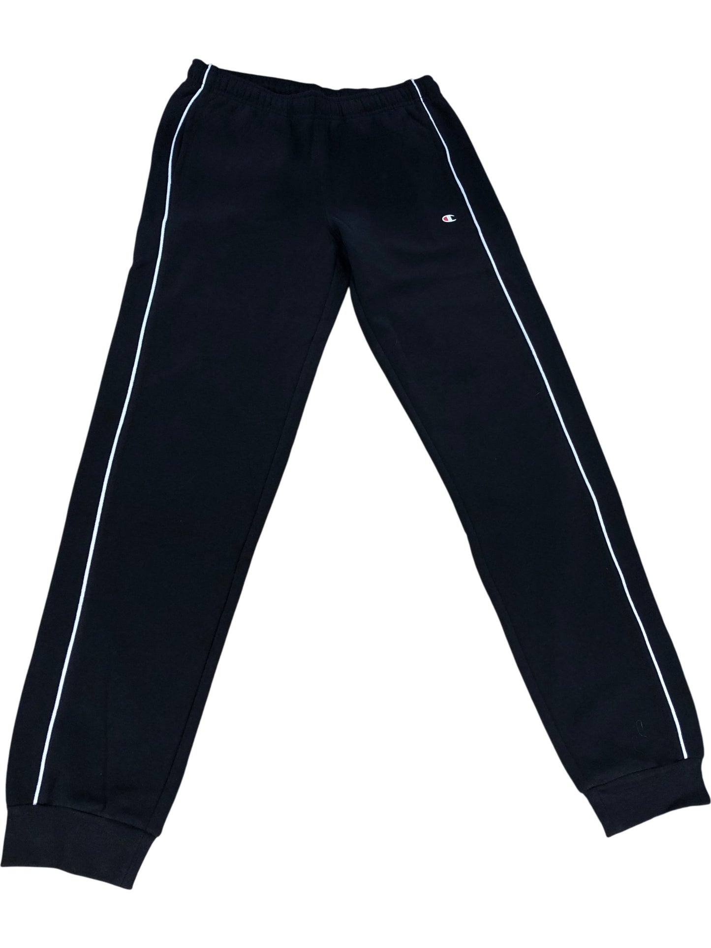 Champion Boys Track Trousers Black White Contrast Stripes Athletic 13-14 Years