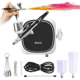 XDOVET Airbrush Set 30PSI Airbrush Kit with Compressor For Tattoo & Makeup
